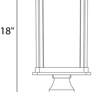 Maxim Lighting Bungalow Outdoor Pole/Post Lantern Bronze