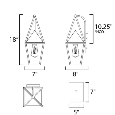 Maxim Lighting Bavaria Small Outdoor Wall Sconce Black