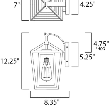 Maxim Lighting Artisan Outdoor Wall Mount Black