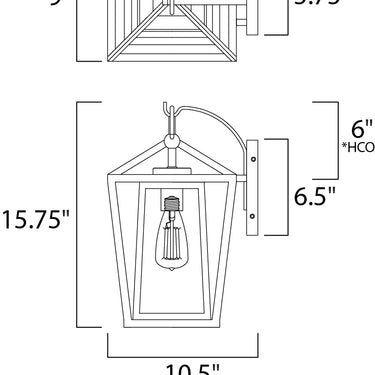 Maxim Lighting Artisan Outdoor Wall Mount Black