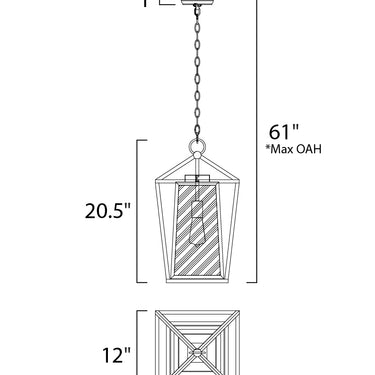 Maxim Lighting Artisan Outdoor Pendant Black