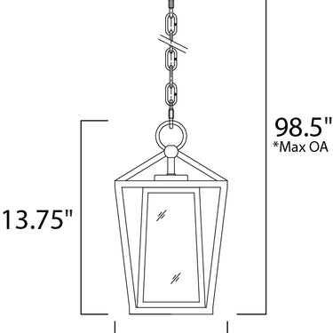 Maxim Lighting Artisan Outdoor Pendant Black