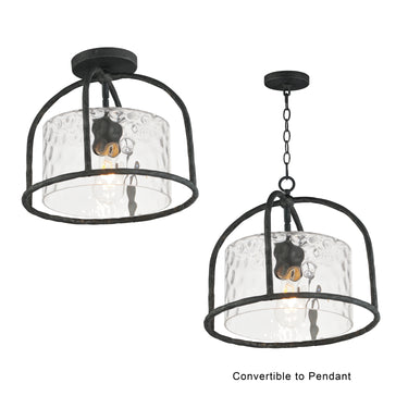 Maxim Lighting Del Mar Semi Flush Pendant Blacksmith