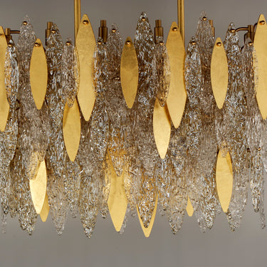 Maxim Lighting Majestic 18-Light Linear Chandelier Gold Leaf