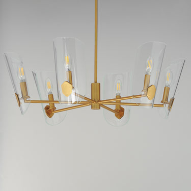 Maxim Lighting Armory 6-Light Chandelier Natural Aged Brass