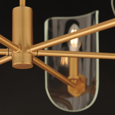 Maxim Lighting Armory 6-Light Chandelier Natural Aged Brass