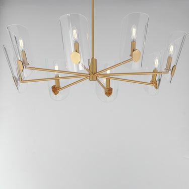 Maxim Lighting Armory 8-Light Chandelier Natural Aged Brass