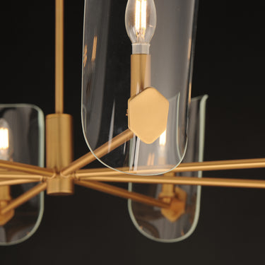 Maxim Lighting Armory 8-Light Chandelier Natural Aged Brass