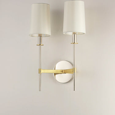 Maxim Lighting Uptown 2-Light Wall Sconce Satin Brass/Polished Nickel