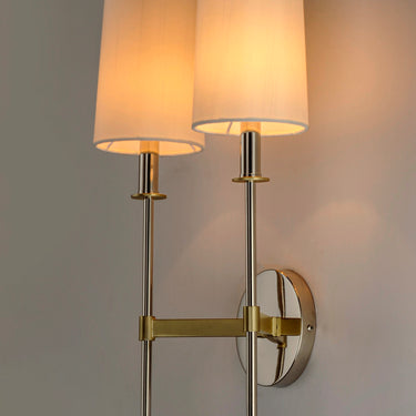 Maxim Lighting Uptown 2-Light Wall Sconce Satin Brass/Polished Nickel