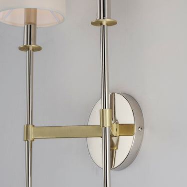 Maxim Lighting Uptown 2-Light Wall Sconce Satin Brass/Polished Nickel
