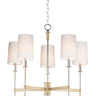 Maxim Lighting Uptown 5-Light Chandelier Satin Brass/Polished Nickel