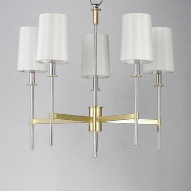 Maxim Lighting Uptown 5-Light Chandelier Satin Brass/Polished Nickel