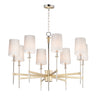 Maxim Lighting Uptown 8-Light Chandelier Satin Brass/Polished Nickel