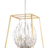 Maxim Lighting Bouquet 6-Light Pendant Polished Nickel/Gold Leaf