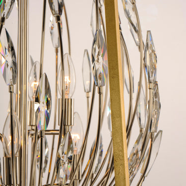 Maxim Lighting Bouquet 6-Light Pendant Polished Nickel/Gold Leaf