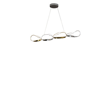 Finesse Decor Prague Horizontal Chandelier Gold and Chrome