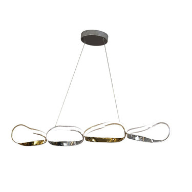 Finesse Decor Prague Horizontal Chandelier Gold and Chrome