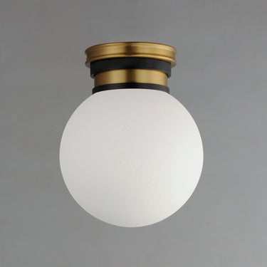 Maxim Lighting San Simeon LED Flush Mount Black/Natural Aged Brass