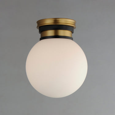 Maxim Lighting San Simeon LED Flush Mount Black/Natural Aged Brass