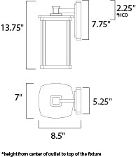 Maxim Lighting Terrace Medium Outdoor Wall Lantern Bronze