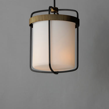 Maxim Lighting Ruffles 3-Light Pendant Black/Antique Brass