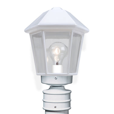 Costaluz 3272 post lantern: White | Besa Lighting