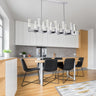 Finesse Decor 12 Light Rectangular Crystal Dianyi LED Chandelier Silver