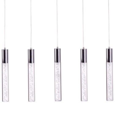 Finesse Decor Acrylic Cylinder Chandelier 5 Light