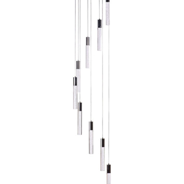 Finesse Decor Acrylic Cylinder Chandelier 9 Light