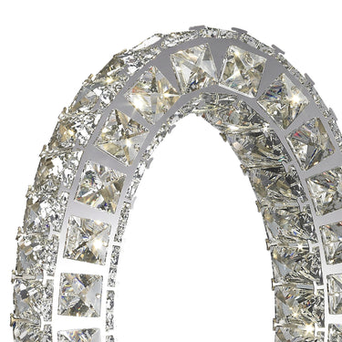 Finesse Decor Oval Crystal Extravaganza 17.5" Table Lamp Chrome