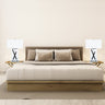 Finesse Decor 1 Light with USB Charger X Table Lamp Chrome and Crystal