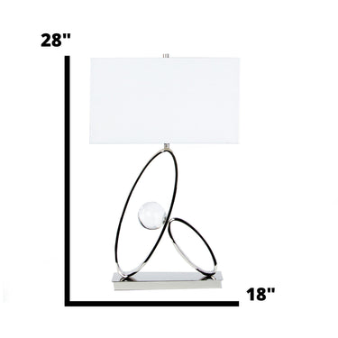 Finesse Decor Ovals Crystal Table Lamp 1 Light