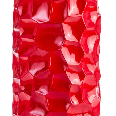 Finesse Decor Textured Honeycomb Vase Red, 36"