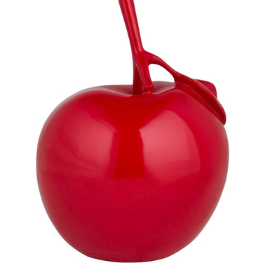 Finesse Decor Solid Color Apple Sculpture Red