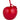 Finesse Decor Solid Color Apple Sculpture - Red 