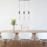 Finesse Decor Acrylic Cylinder Chandelier 3 Light