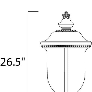 Maxim Lighting Carriage House DC 3-LT Outdoor Pole/Post Lantern Oriental Bronze