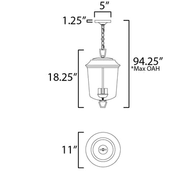 Maxim Lighting Prescott Pendant Dark Bronze
