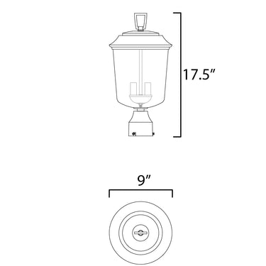 Maxim Lighting Prescott Post Dark Bronze