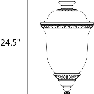 Maxim Lighting Carriage House DC 3-Light Outdoor Hanging Lantern Oriental Bronze