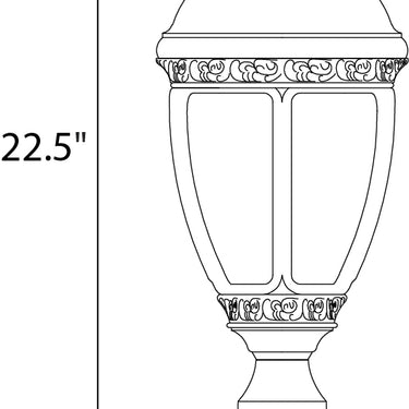 Maxim Lighting Knob Hill Cast 3-Light Outdoor Pole/Post Lantern Sienna