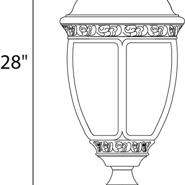Maxim Lighting Knob Hill Cast 3-Light Outdoor Pole/Post Lantern Sienna