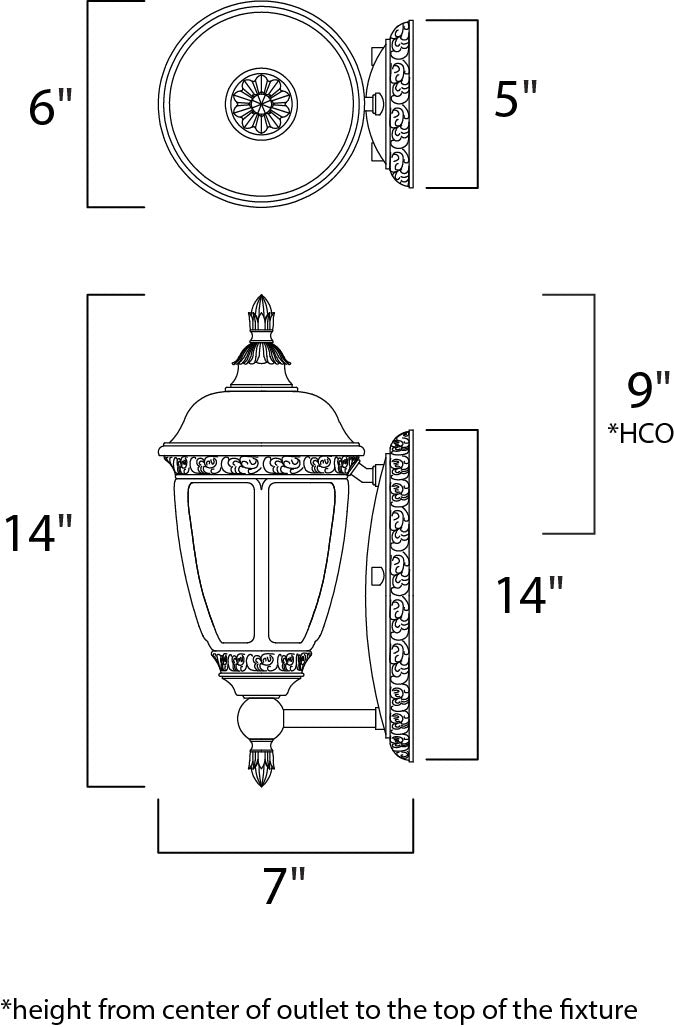 Maxim Knob Hill Cast Outdoor Wall Lantern