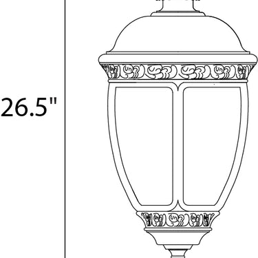 Maxim Lighting Knob Hill Cast 3-Light Outdoor Hanging Lantern Sienna