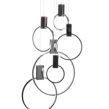 Finesse Decor Hong Kong LED Circular Chandelier Chrome