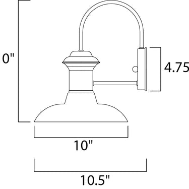Maxim Lighting Wharf Outdoor Wall Lantern Empire Bronze