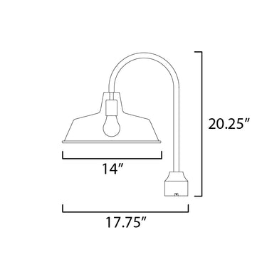 Maxim Lighting Pier M Post Lantern Black