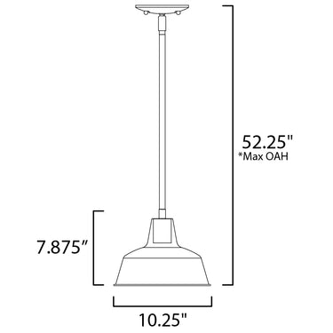 Maxim Lighting Pier M Outdoor Pendant Weathered Zinc