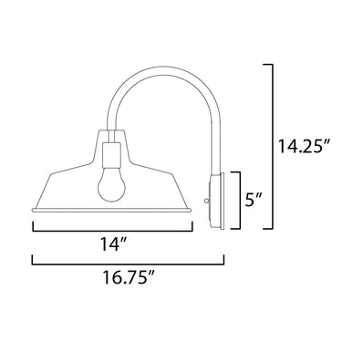 Maxim Lighting Pier M X-Large Sconce Black